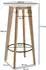 Wohnling Stehtisch rund, weiß, Eiche massiv, 60x110cm (WL6.094)