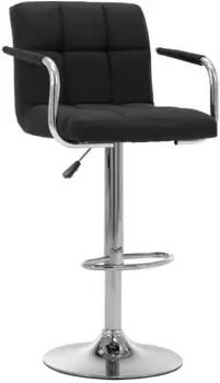 vidaXL Barhocker Stoff Schwarz (283415)