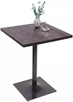 MCW MCW-H10 Bistrotisch, Ulme Holz Industrial, 76x60x60cm, dunkelbraun (800001431457)
