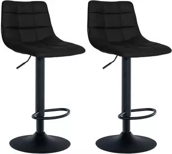 CLP Barhocker Jerry Kunstleder, h&ouml;henverstellbar, 360&deg; drehbar, schwarz (Jerry)