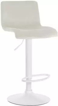 CLP Hover Barhocker Samtbezug, h&ouml;henverstellbar, drehbar, creme (327044)
