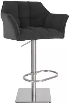 CLP Barhocker Damaso Cord, dunkelgrau, Edelstahl (326332)