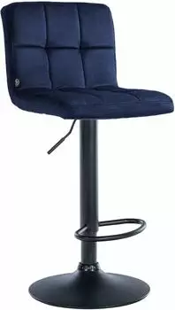 CLP Barhocker Peru h&ouml;henverstellbar, drehbar, Samtbezug, blau