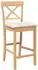 vidaXL Barhocker mit Kissen, Gummibaumholz, natur, 2er-Set (4102549)