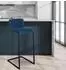 CLP Newport Barhocker Freischwinger, Stoff, blau