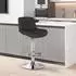 CLP Solon Barhocker 2er-Set, Stoff, Chrom, schwarz (326591)