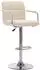 vidaXL Barhocker Stoff creme, höhenverstellbar, drehbar (53x52x(92-112)cm)
