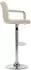 vidaXL Barhocker Stoff creme, höhenverstellbar, drehbar (53x52x(92-112)cm)
