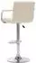 vidaXL Barhocker Stoff creme, höhenverstellbar, drehbar (53x52x(92-112)cm)