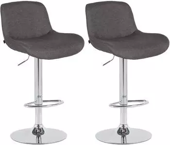 CLP Barhocker Solon Chrom Stoff, h&ouml;henverstellbar, drehbar, dunkelgrau