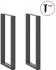 vidaXL Tischbeine U-Form, Stahl, anthrazit, 50x(100-101)cm, 2 Stk. (4013234)