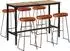 vidaXL Bar-Set 7-tlg., raues Mangoholz und Metall (3216412)
