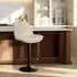 CLP Barhocker Laurel Stoffbezug, höhenverstellbar, drehbar, creme