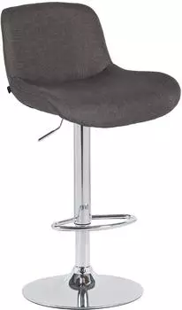 CLP Solon Barhocker Metall chrom, h&ouml;henverstellbar, drehbar, dunkelgrau (326095)