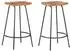 vidaXL Barhocker 2 Stk. Massivholz Akazie (320651)
