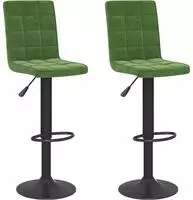 vidaXL Barhocker 2 Stk. Dunkelgr&uuml;n Samt