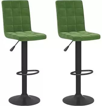 vidaXL Barhocker 2 Stk. dunkelgr&uuml;n Samt (335766)