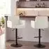 CLP Barhocker Los Angeles 2er-Set, Samt, höhenverstellbar, drehbar, creme/schwarz