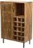 Wohnling Hausbar Mango Massivholz 80x123cm Gitter-Schiebetür (WL7.615)