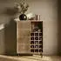 Wohnling Hausbar Mango Massivholz 80x123cm Gitter-Schiebetür (WL7.615)