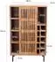 Wohnling Hausbar Mango Massivholz 80x123cm Gitter-Schiebetür (WL7.615)
