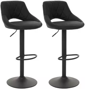 MCW Barhocker N64 2er-Set, drehbar, Kunstleder, schwarz (800000861983)