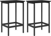 vidaXL Barhocker 2 stk. Schwarz Eichen-Optik 40 x 32 x 64 cm