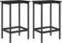 vidaXL Barhocker 2 Stk. schwarze Eiche Holzwerkstoff 40x32x64cm