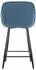 CLP Gibson Barhocker mit Lehne und Fußstütze, Metallgestell, blau