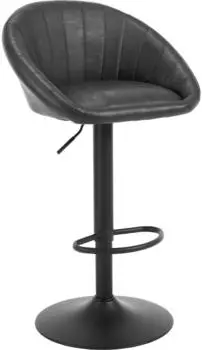 Woltu Barhocker höhenverstellbar drehbar, Kunstleder, anthrazit (W0ATT0871-1)