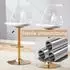 Stilvora Barhocker 2er-Set höhenverstellbar, 360° drehbar, transparent/gold (QTEKGL4300X)