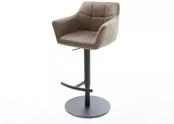 DeLife Yulo-Flex Barstuhl vintage taupe, Drehfu&szlig; h&ouml;henverstellbar, Metall (21227)