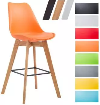 CLP Barhocker Metz Kunststoff, natur/orange