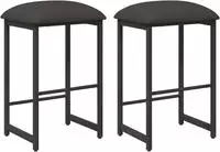 vidaXL Barhocker 2 stk. Dunkelgrau 40 x 32 x 64 cm Holzwerkstoff