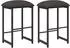 vidaXL Barhocker 2er-Set dunkelgrau 40x32x64cm Holzwerkstoff