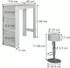 VICCO Repose Bartisch-Set 45x110cm, weiß/Sonoma Eiche, mit 2 Barhockern (55730)