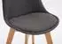 CLP Barhocker Metz 2er-Set Stoff dunkelgrau, Eichenholzgestell natur (315072)
