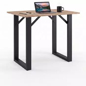 VCM Xona Bartisch 140x50cm, schwarz/Sonoma-Eiche
