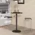 HomCom Bartisch rund, höhenverstellbar, Marmoroptik, schwarz, Ø60cm (68-93,5cm)