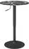 HomCom Bartisch rund, höhenverstellbar, Marmoroptik, schwarz, Ø60cm (68-93,5cm)