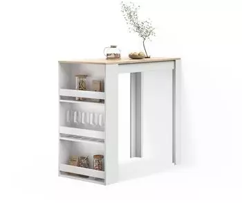 Livinity Bartisch Regusa wei&szlig;/Sonoma, 57x117cm (55923)