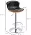 HomCom Barhocker 2er-Set, höhenverstellbar, drehbar, Kunstleder, schwarz