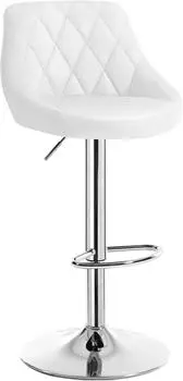 Woltu Barhocker Kunstleder, höhenverstellbar, weiß (BH23ws-1)