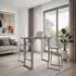 VCM Salia Bartisch / Stehtisch 110x50x100cm, silber / anthrazit