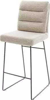 DeLife Pela-Flex Barstuhl Webstoff soft beige, Kufengestell schwarz (44261)