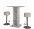 VICCO Repose Bartisch-Set weiß, 75x75cm, mit 2 Barhockern (55717)