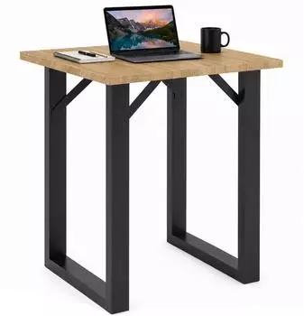 VCM Xona Bartisch 80x80cm, schwarz/Sonoma-Eiche