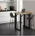 VCM Xona Bartisch 80x80cm, schwarz/Sonoma-Eiche