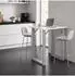 VCM Xona Bartisch 80x80cm, silber/weiß