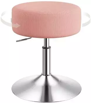 Woltu Drehhocker Cord höhenverstellbar, rosa (W0ATT0350-1)